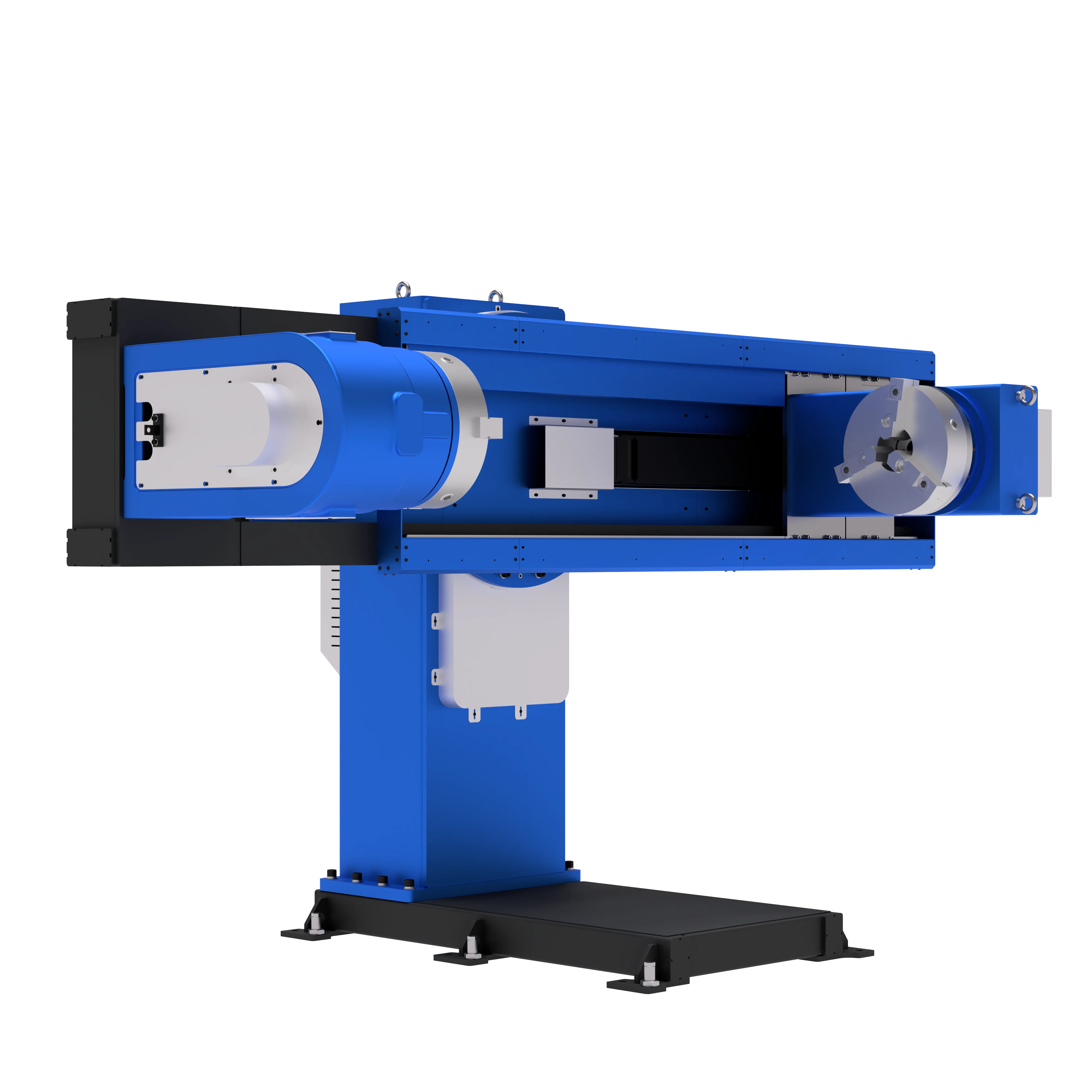 Two-axis positioner with adjustable distance between headstock and tailstock WB2CH